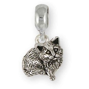 Cat Jewelry Sterling Silver Handmade Cat Charm Slide This Charm Will Fit A Pandora® Slide Bracelet Mn4-pns