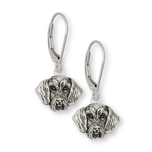 Wire Hair Dachshund Earrings Jewelry Sterling Silver Handmade Dog Earrings WD4-LB
