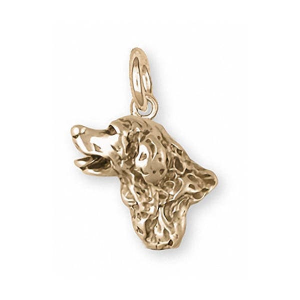 Golden Retriever Jewelry Golden Retriever Charm Jewelry 14k Gold Handmade Golden Retriever Charm CH14-CG