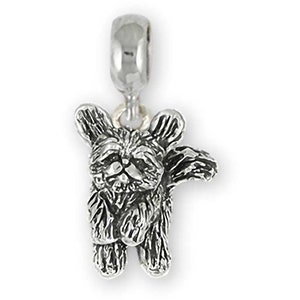 Dije de Shih Tzu juguetón de Pandora, joyería de plata esterlina, hecho a mano, con dije deslizante de Shih Tzu. Este dije es compatible con una pulsera deslizante Pandora® talla 33-pns.
