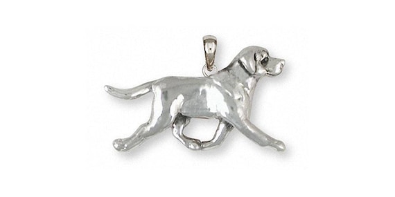 Labrador Retriever Angel Pendant Jewelry Sterling Silver Handmade