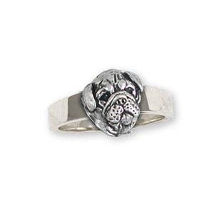 Bulldog Jewelry Bulldog Ring Jewelry Sterling Silver Handmade Dog Ring BD28H-R