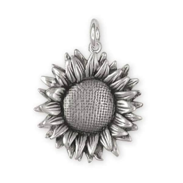 Sunflower Jewelry Sunflower Charm Jewelry Sterling Silver Handmade Flower Charm SF4-C