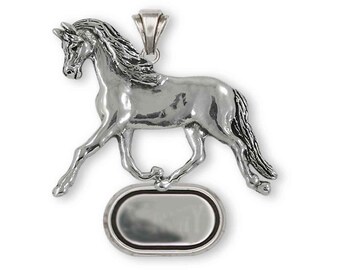 Arabian Horse Personalized Pendant Sterling Silver Handmade Arabian Horse Jewelry EQ18-VP