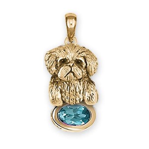 Maltese Jewelry 14k Gold Handmade Maltese Pendant  ML16N-SPG