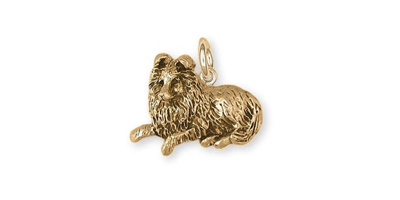 Sheltie Jewelry Sheltie Charm Jewelry 14k Gold Handmade Sheltie