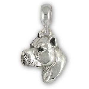 Pit Bull Jewelry Sterling Silver Handmade Pit Bull Charm Slide This Charm Will Fit A Pandora® Slide Bracelet PTB14-PNS