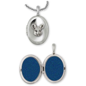 Chinchilla Jewelry Sterling Silver Handmade Chinchilla Photo Locket  CL8-V