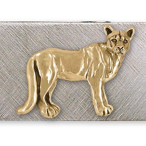 Cougar Jewelry Bronze And Stainless Steel Handmade Mountain Lion Money Clip COU1-BZMC