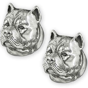 Pit Bull Jewelry Sterling Silver Handmade Pit Bull Cufflinks  PTB12X-CL