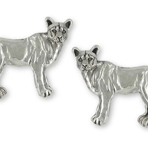 Cougar Jewelry Sterling Silver Handmade Mountain Lion Cufflinks COU1-CL