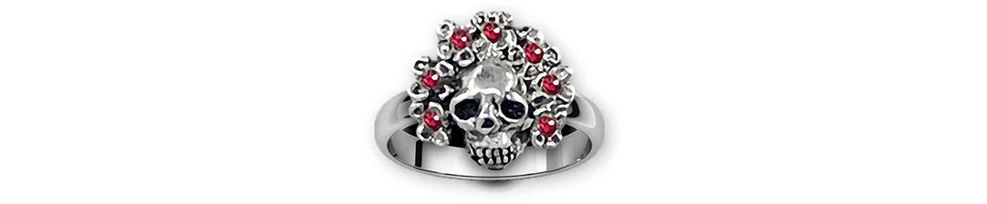 Day of the Dead Sugar Skull Ring Sterling Silver Handmade Dia De Los ...