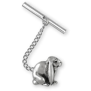 Rabbit Jewelry Sterling Silver Handmade Bunny Rabbit Tie Tack  RA5-TT