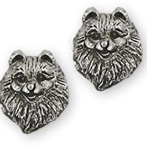 Pomeranian Earrings Sterling Silver Handmade Pomeranian Jewelry PM24H-E