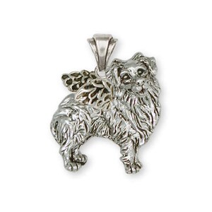 Australian Shepherd Jewelry Australian Shepherd Angel Pendant Jewelry Sterling Silver Handmade Dog Pendant D017-AP