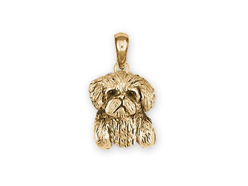 Maltese Jewelry Gold Vermeil Handmade Maltese Pendant ML16N-PVM