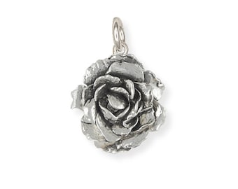 Sterling Silver Peony Flower Charm Jewelry PNY-C