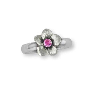 Cherry Blossom Ring Jewelry Sterling Silver Handmade Flower Ring CBB-SR