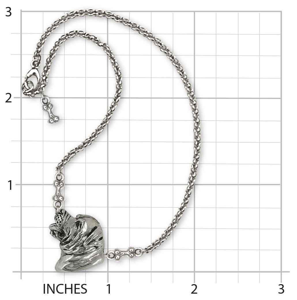 Rottweiler Ankle Bracelet Sterling Silver Handmade Rottweiler