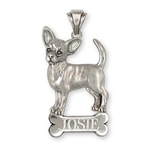 Chihuahua Jewelry Chihuahua Personalized Pendant Jewelry Sterling Silver Chihuahua Charms And Jewelry CU17-NP