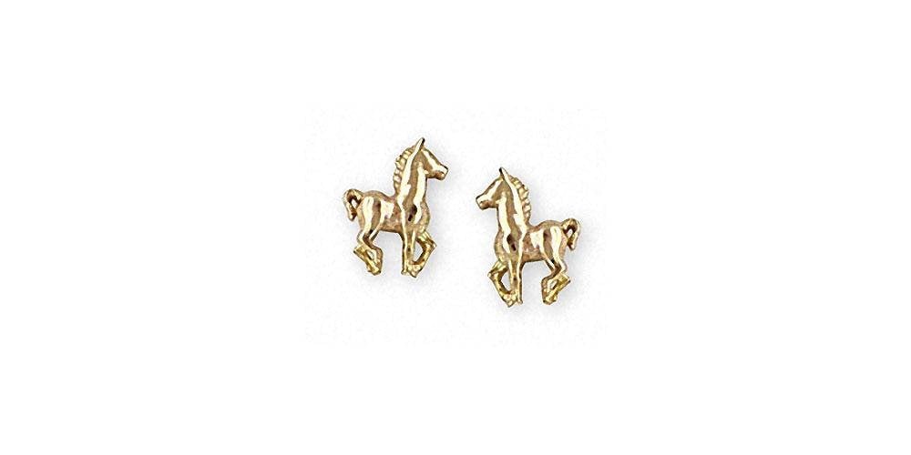 ピアス LOVE ME MONSTER Horse Hoof Earrings Horse Earrings Jewelry 14k Gold Handmade Horse Earrings H14