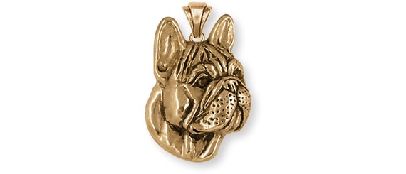 Französische Bulldogge Schmuck Gelb Bronze Handmade Frenchie Anhänger  FCH1-BZP - .de