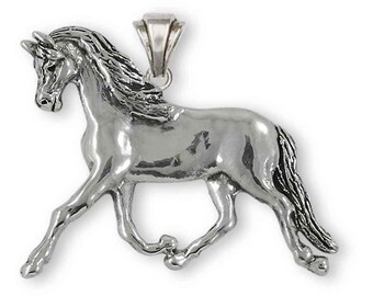 Arabian Horse Pendant Sterling Silver Handmade Arabian Horse Jewelry EQ18-P
