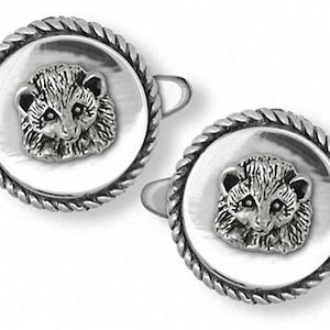 Hedgehog Jewelry Sterling Silver Handmade Hedgehog Cufflinks  HH4-CL
