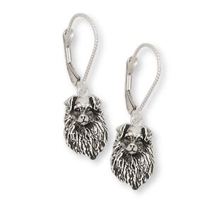 Australian Shepherd Jewelry Australian Shepherd Earrings Jewelry Sterling Silver Handmade Dog Earrings AU8D-FW