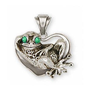 Frog Jewelry Frog Pendant Jewelry Sterling Silver Handmade Frog Pendant FG12-XP