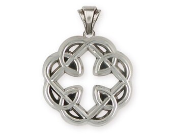 Celtic Knot Jewelry Father And Daughter Pendant Handmade Sterling Silver MFC-P