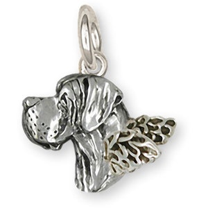 Great Dane Angel Jewelry Sterling Silver Handmade Great Dane Charm  GDL18H-AC