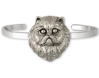 Persian Cat Jewelry Sterling Silver Handmade Persian Cat Bracelet  PS30-CB