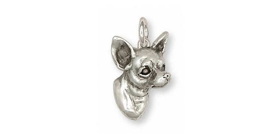 Chihuahua Charm Jewelry Sterling Silver Handmade Dog Charm CH60-XSC 