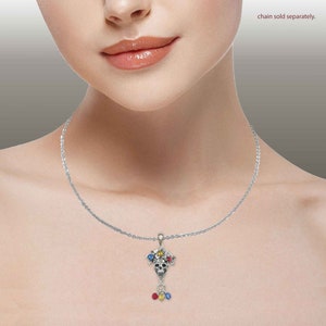 Day Of The Dead Skull Pendant Sterling Silver Handmade Día De Los Muertos Jewelry DOD1-MP