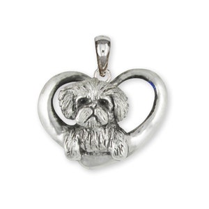 Maltese Jewelry Sterling Silver Handmade Maltese Pendant  ML16T-P