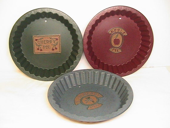 Pie Pans Vintage Pie Pan Decor Apple Pie Cherry Pie Etsy