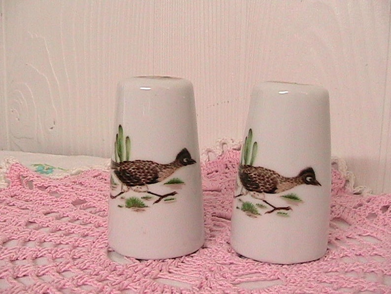 Salt and Pepper Shakers Vintage Ceramic Pheasant Salt and Pepper Shakers Japan