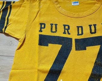 70s バータグ Champion PURDUE 77 Vintage 70s Purdue '77' Jersey T-shirt Champion Blue Bar - Etsy