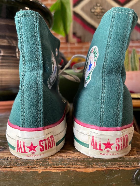 Vintage Converse All-star Chuck Taylor Hi Christmas Plaid  display picture 3