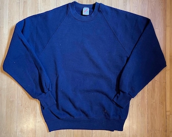 Sweat-shirt à col rond bleu des années 90, jerzees, fabriqué