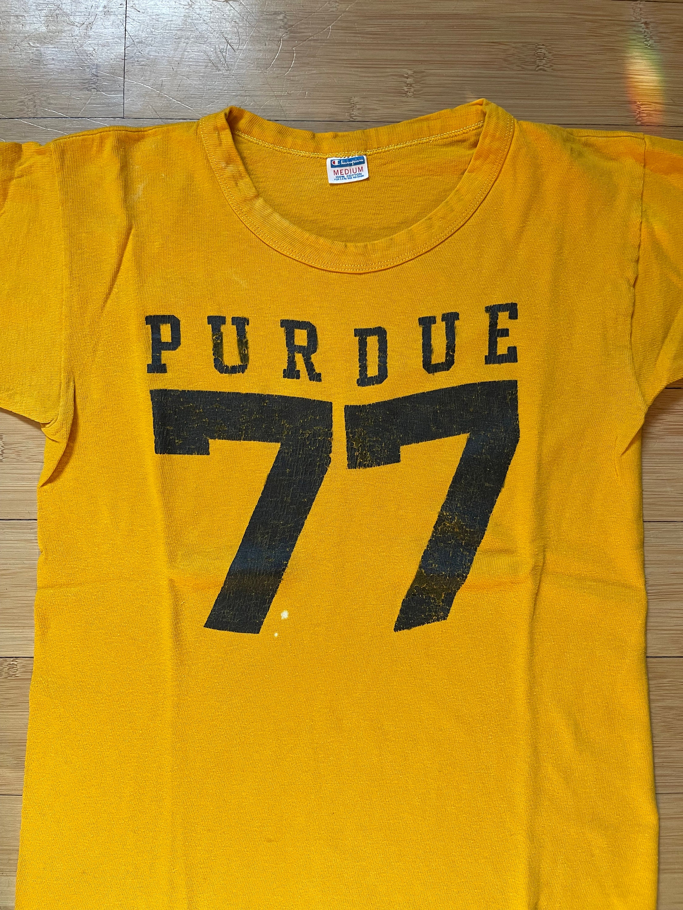 70s バータグ Champion PURDUE 77 Vintage 70s Purdue '77' Jersey T-shirt Champion Blue Bar - Etsy