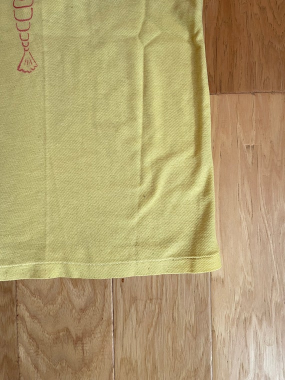 Vintage 70’s Yellow John Blair Pique Polo Shirt L… - image 6