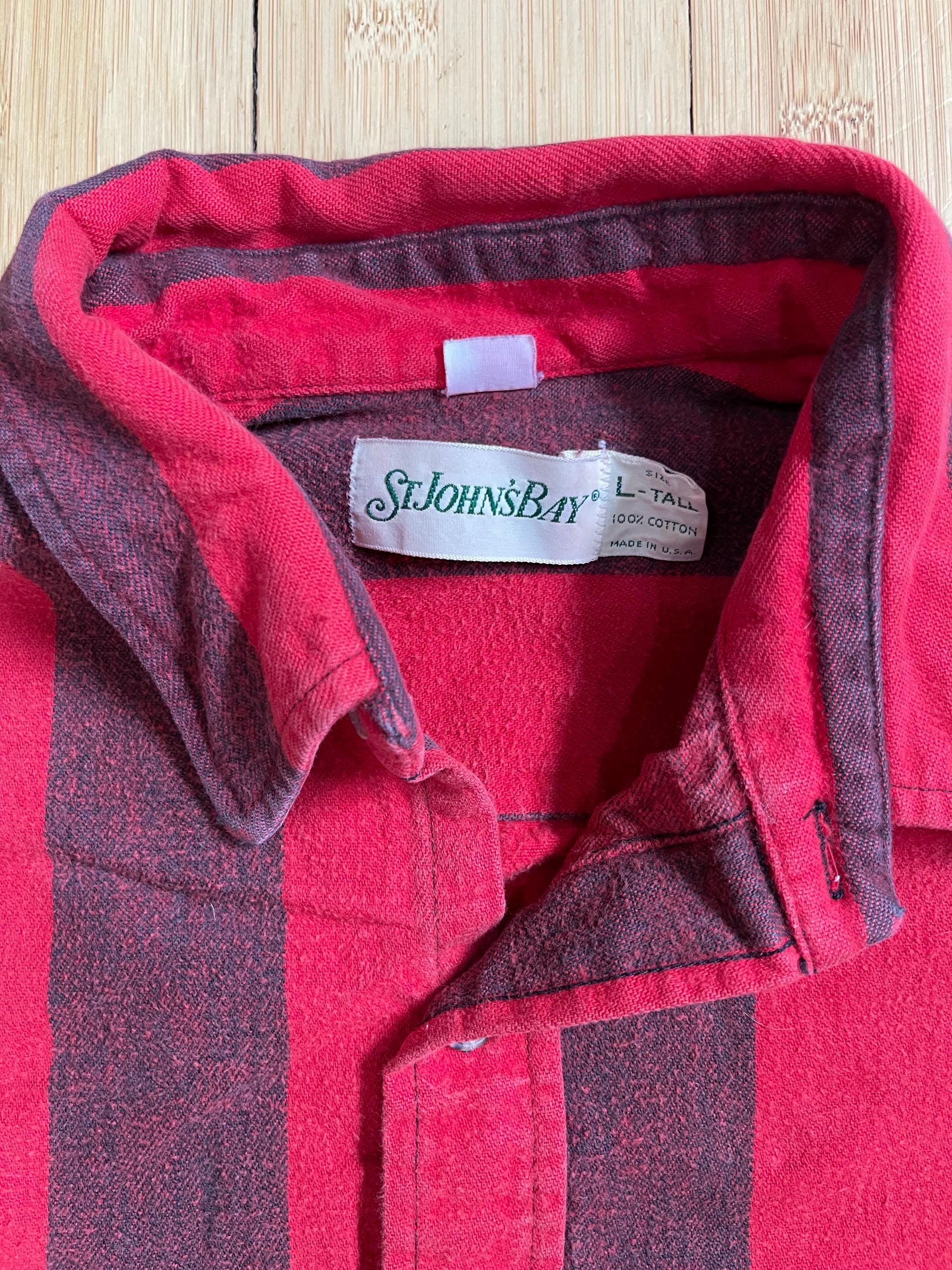 良色 80s 90s BIG MAC ST JOHN'S BAY USA製 XL 80s 80年代 セントジョーンズベイ 長袖 ビッグマックフランネルシャツ