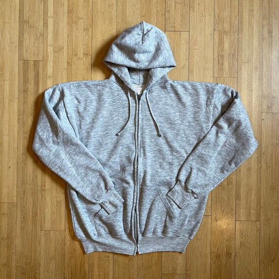 Vintage 80’s / 90’s Gray Thermal Lined Zip Up Hoo… - image 1