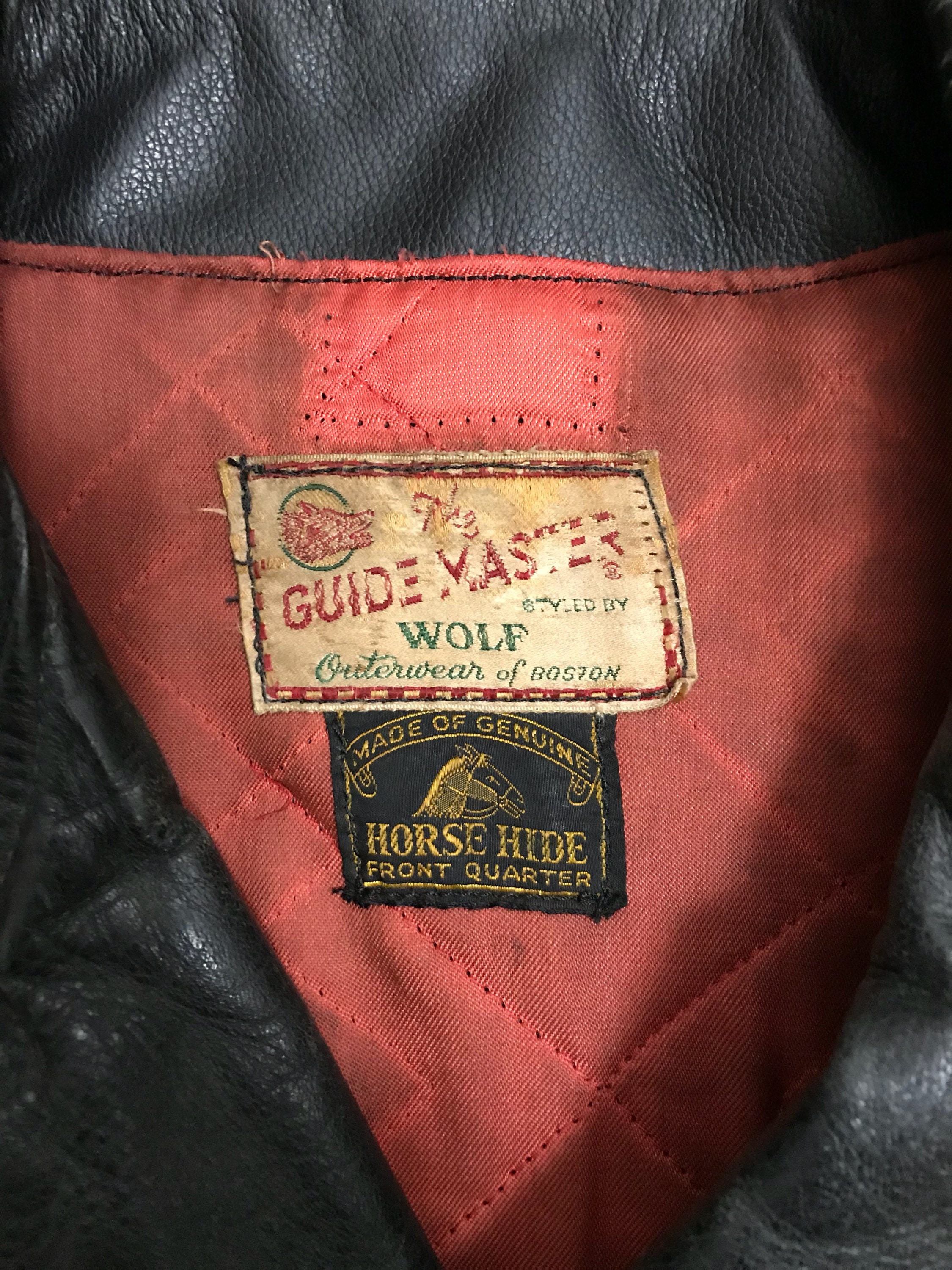 Vintage 50's the Guide Master by Wolf Horse Hide Leather - Etsy