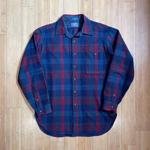 Vintage Pendleton Lobo Wool Button Down Shirt 80’s 90s Pendleton Woolen Mills Size Medium