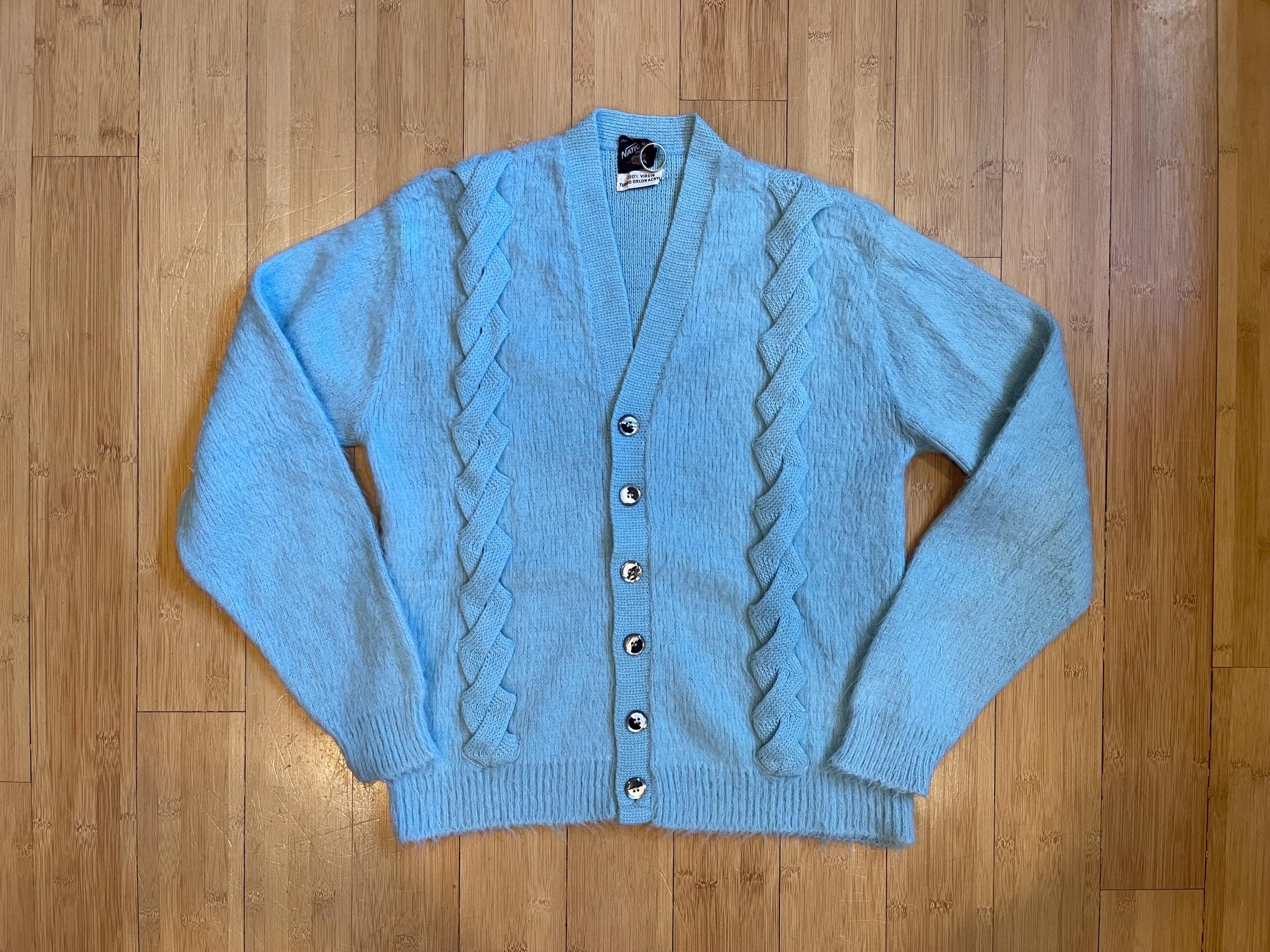 Vintage 1960's Shaggy Mohair Cardigan Sweater 60s Grunge Vintage 1960's Shaggy Mohair Cardigan Sweater 60s Grunge