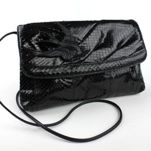 Black Bird Vintage Snakeskin Purse or Clutch - Etsy