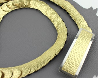 Coin & Bead Rope Belt / Beaded Cord Belt / Brown Brass  display picture 1